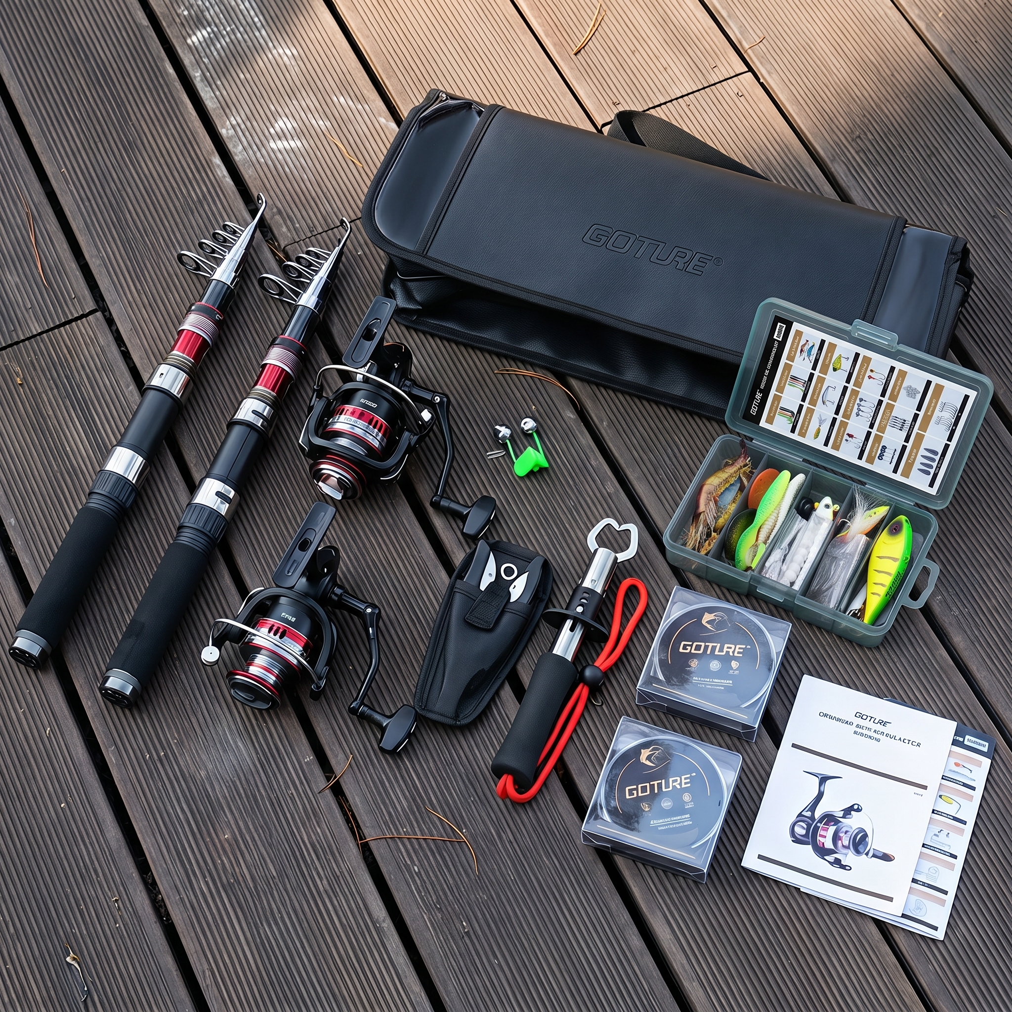 Fishing Rod Spinning - Goture Telescopic Fishing Rod and Reel
