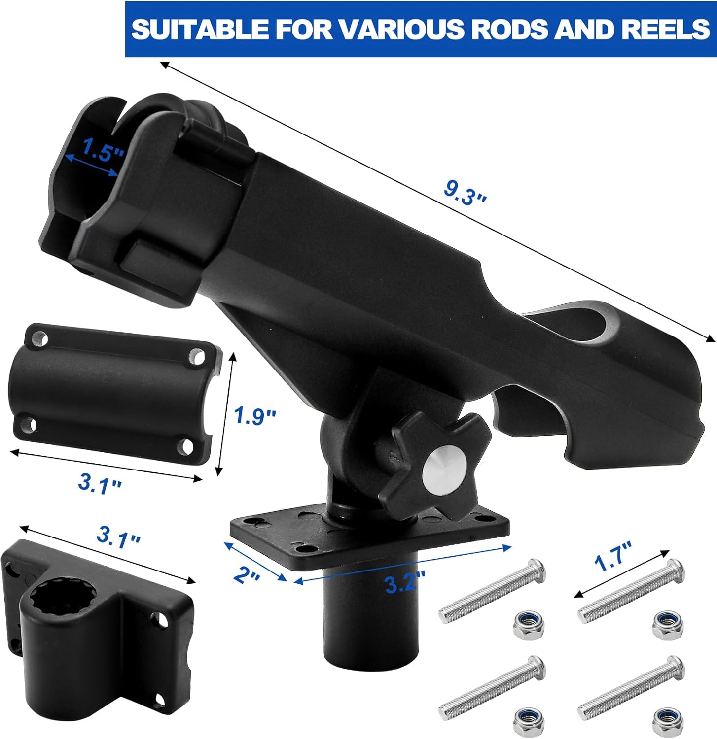 2 Pack Fishing Rod Holder with - Fishing Rod Combo ulasan dan harga