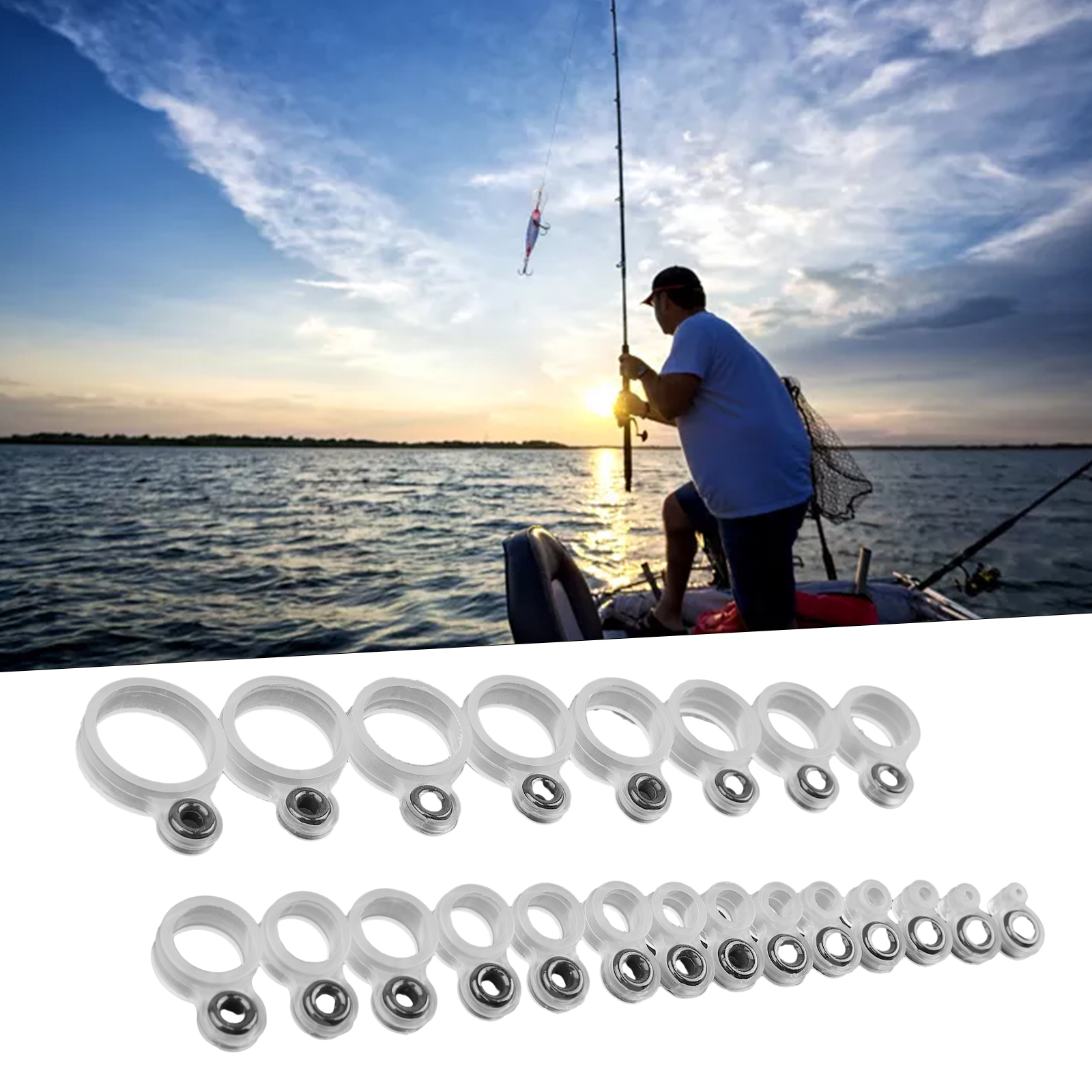 14/22Pcs Fishing Rod Eyelet Re - Fishing Rod Tip Replacement ulasan dan harga