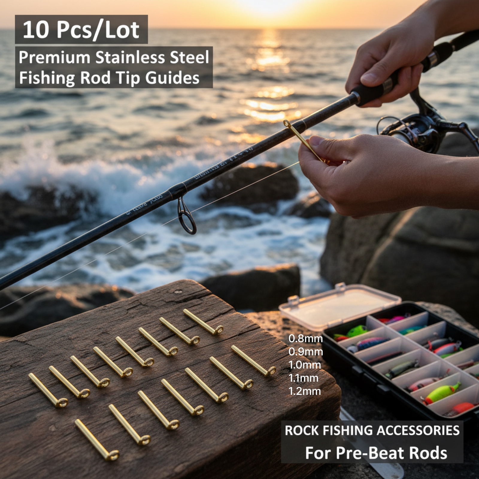 10pcs Fishing Rod Guides Tip T - Fishing Rod Tip Replacement ulasan dan harga