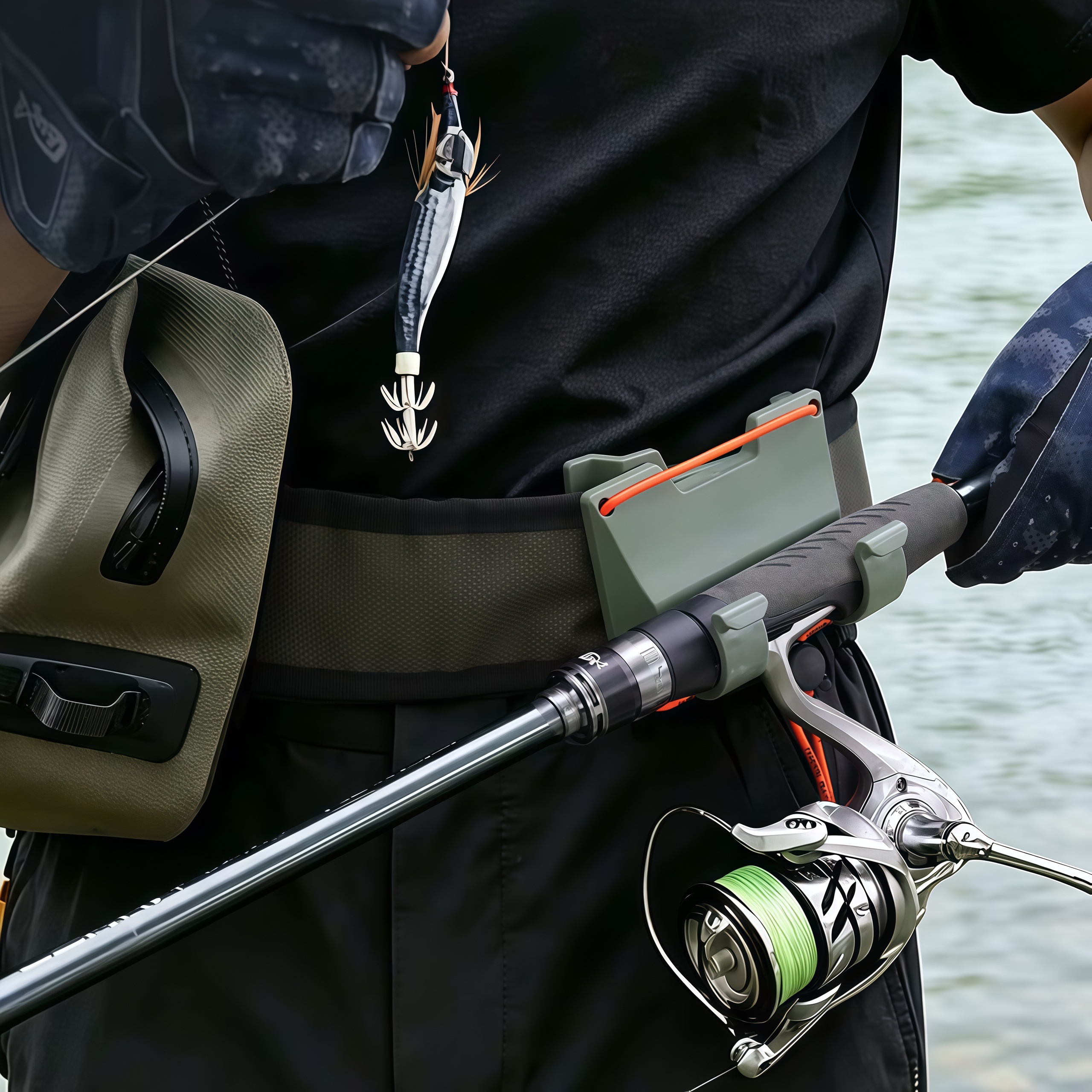 DEUKIO Outdoor Belt Clip Rod H - Fishing Rod Fly ulasan dan harga