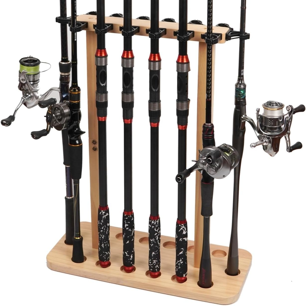 Fishing Rod Storage Racks Wood - Fishing Rod Combo ulasan dan harga