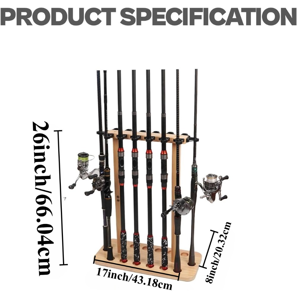 Fishing Rod Storage Racks Wood - Fishing Rod Combo ulasan dan harga