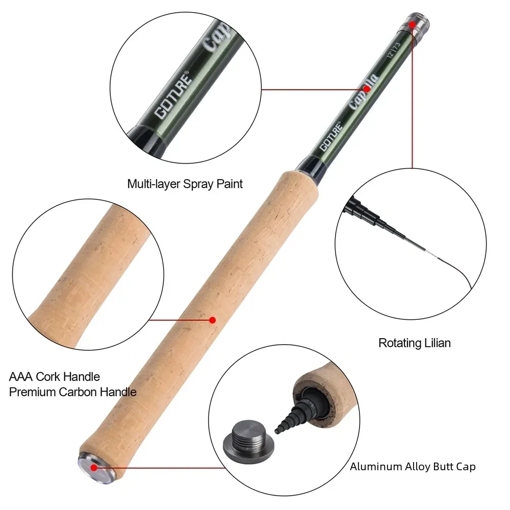 Goture 12FT Classical Tenkara  - Fishing Rod Fly ulasan dan harga